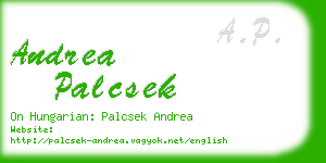 andrea palcsek business card